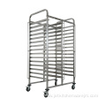 Double Line 15 Layers Stainless Steel Tray Trolley